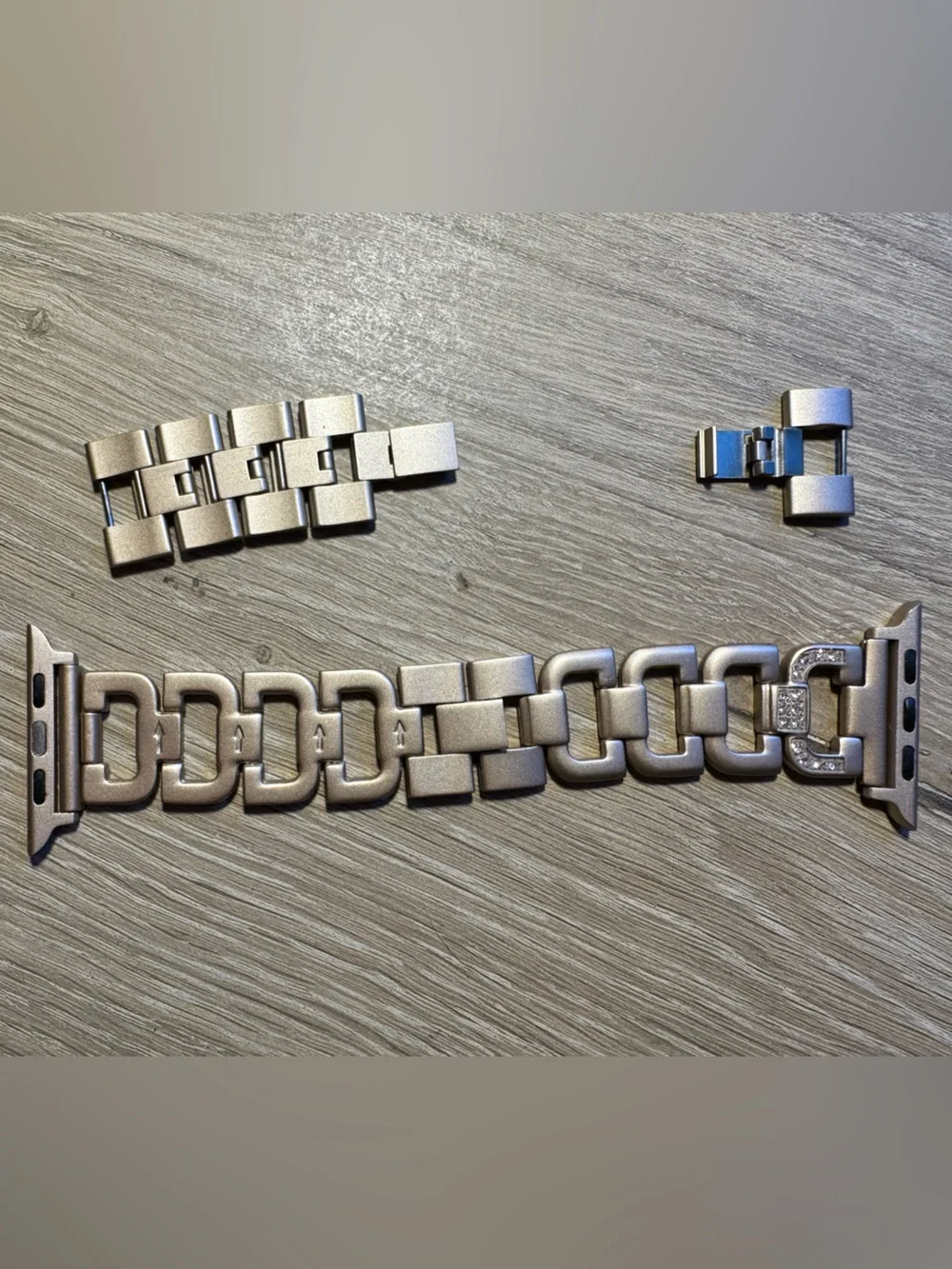 Rose Gold Metal Link Watch Band for Apple Watch